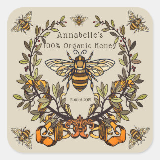 Fancy Bee Honey Label Personalise
