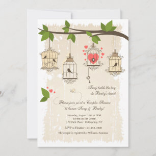 Fancy Bird Cages Couples Shower Invitation
