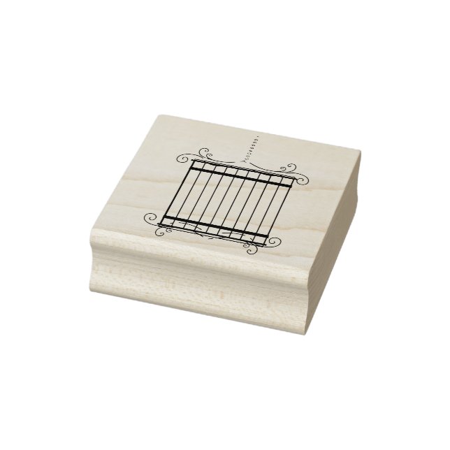Fancy Birdcage with Scrollwork Rubber Stamp (Stamp)