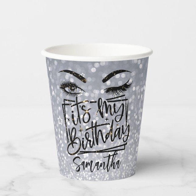 Fancy Birthday Glitter 18th | 21st | 30th |50th Paper Cups (Front)