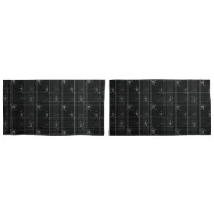 Fancy Black Plaid King Size Pillowcases set