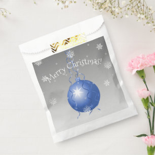 Fancy Blue Christmas Ornament Favour Bags