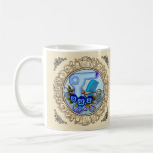 Fancy Blue Pansy Beautician mug