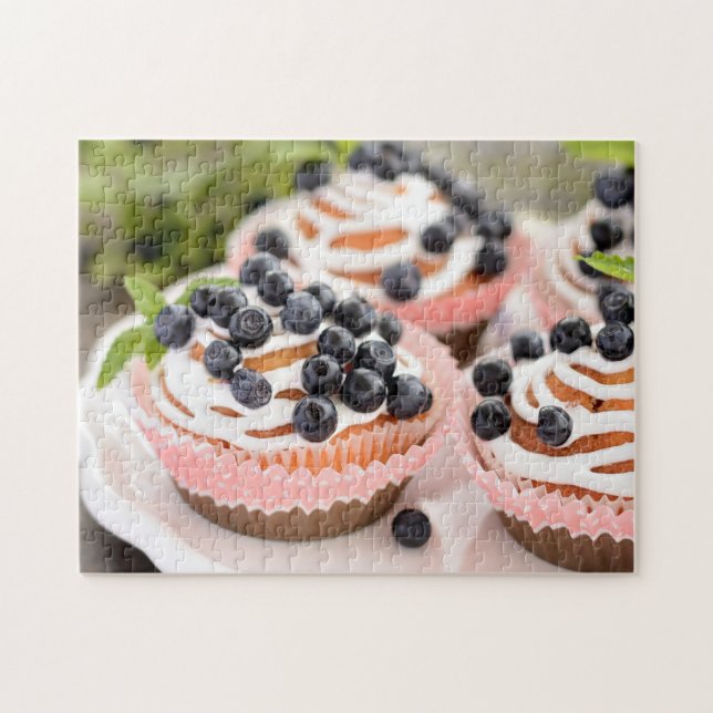 Fancy Blueberry Muffins Jigsaw Puzzle (Horizontal)