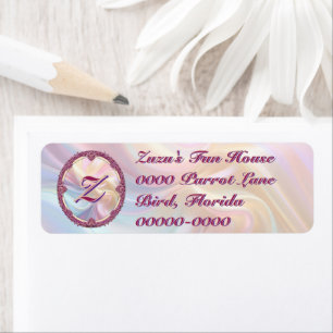 Fancy Border Colourful Pastel Silk Personalise Return Address Label