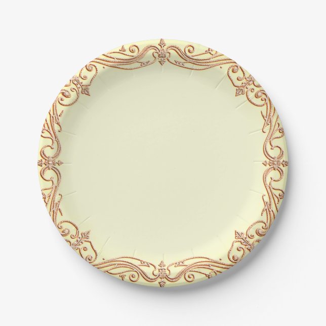 Fancy Border Paper Plate (Front)