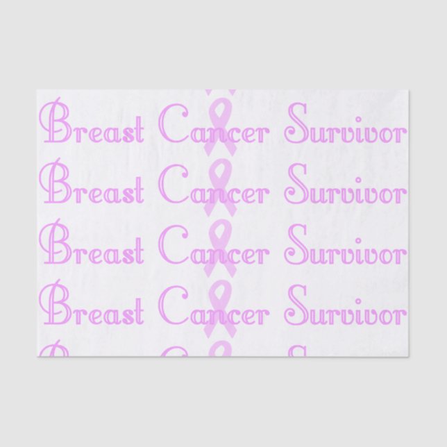 Fancy Breast Cancer Survivor Tissue Paper (Front)