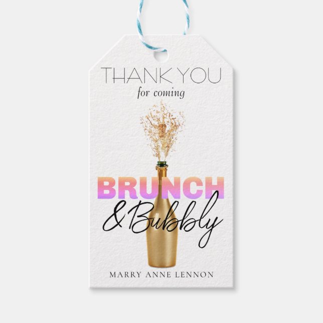 Fancy Brunch and Bubbly Gift Tags (Front)