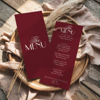 Fancy Burgundy White Old Money Luxury Wedding