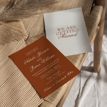 Fancy Burnt Orange Boho Chic Terracotta Wedding