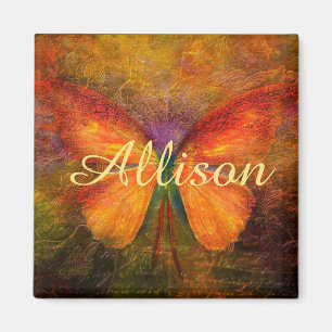 Fancy butterfly personalised magnet