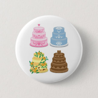Fancy cakes 6 cm round badge