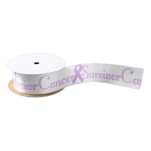Fancy Cancer Survivor Satin Ribbon