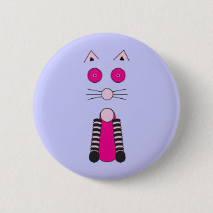 Fancy CAT 6 Cm Round Badge