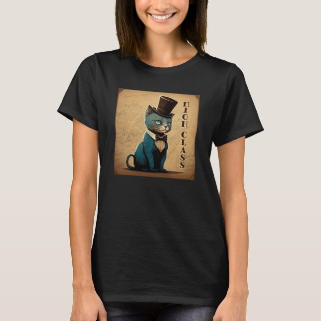 Fancy Cat High Class Top Hat Old Style Bow Tie Dap (Front)