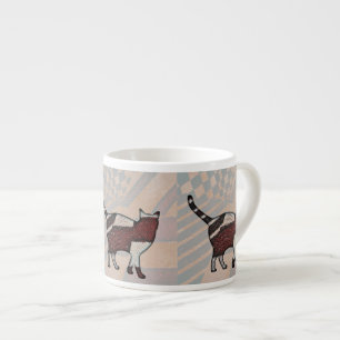 Fancy Cat looking at you ceramic cappuccino cup