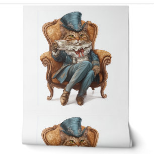 Fancy Cat Society Victorian Royal Kitty Wallpaper