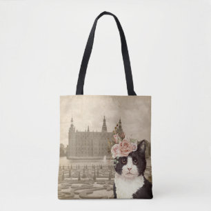 Fancy Cat & The Castle   Tote Bag