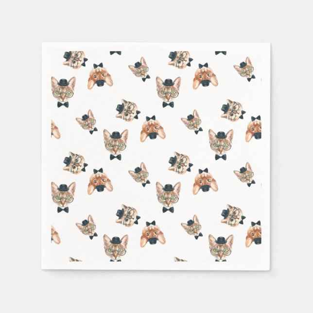 Fancy Cats I Napkin (Front)