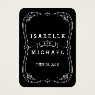 Fancy Chalkboard Vintage Wedding Gift Tag