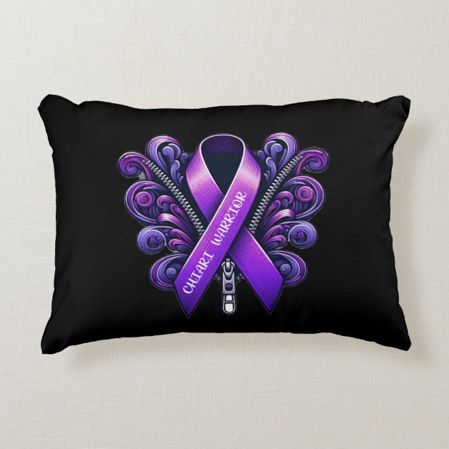 Fancy Chiari Warrior Accent Pillow (Front)
