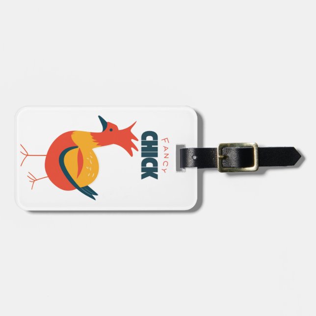 Fancy Chick Luggage Tag (Front Horizontal)
