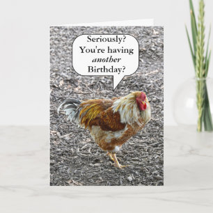 Fancy Chicken Happy Birthday Humour Card