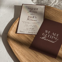 Fancy Chocolate Brown Old Money Retro Wedding
