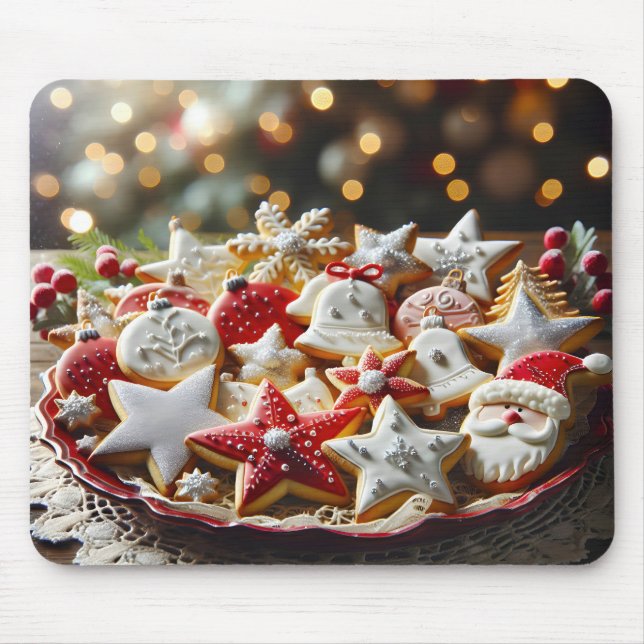 Fancy Christmas Cookies Mouse Pad (Front)