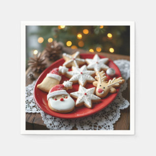 Fancy Christmas Cookies Napkin