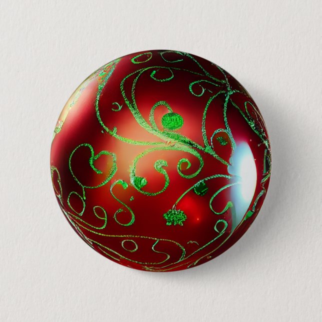 Fancy Christmas Ornament 6 Cm Round Badge (Front)