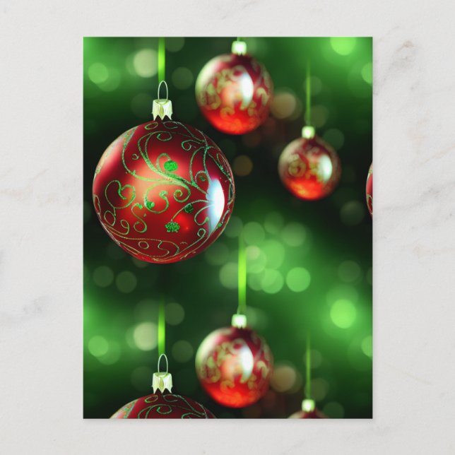 Fancy Christmas Ornament Card (Front)