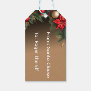Fancy Christmas Personalized  Gift Tags