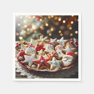 Fancy Christmas Sugar Cookies Napkin