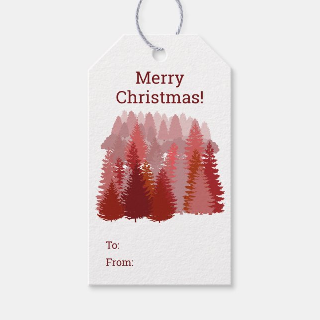 Fancy Christmas Tree Gift Tags (Front)