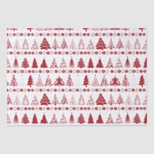 Fancy Christmas Tree Tissue Paper (Front)