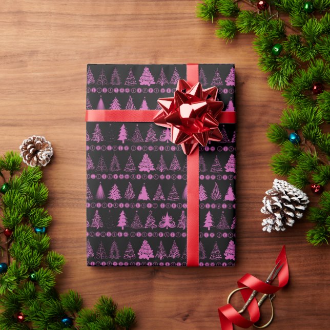 Fancy Christmas Tree Wrapping Paper (Holiday Gift)