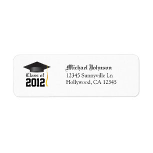 Fancy Class of 2012 Return Address Label