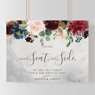 Fancy Classic Choose a Seat Not a Side Wedding   Poster