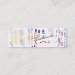 Fancy colourful art mini business card