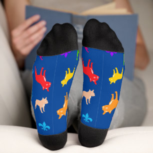 Fancy colourful French Bulldogs  Socks
