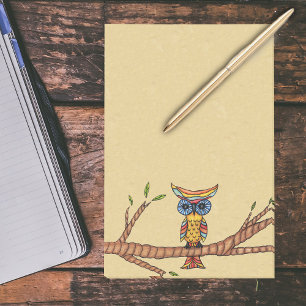 Fancy Colourful Owl Tree Branch Post-it Notes