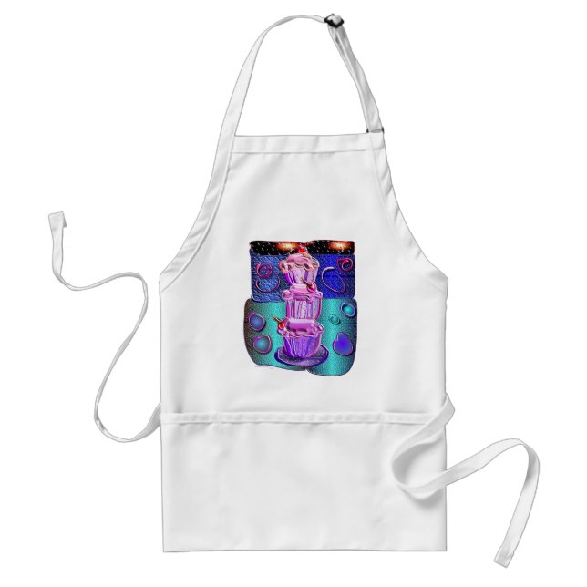 fancy cup cakes 1 standard apron (Front)
