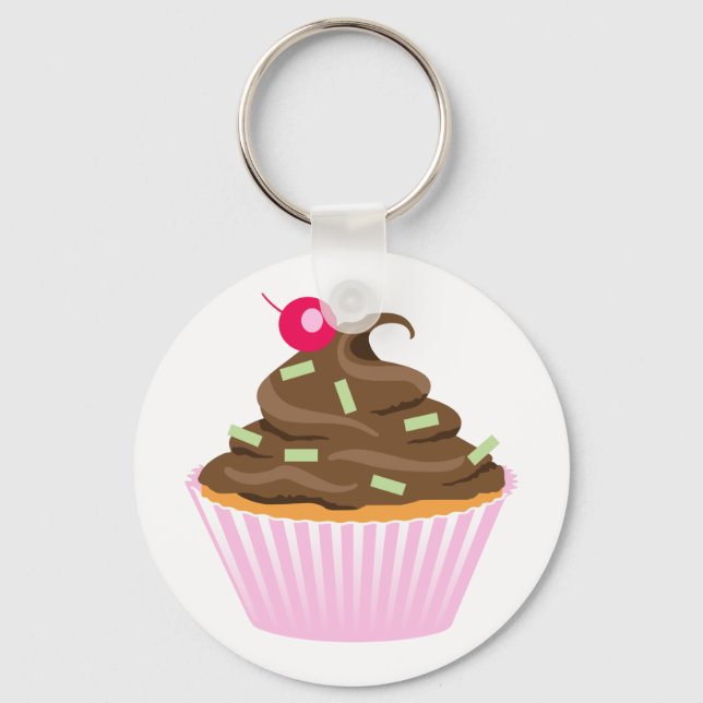 Fancy Cupcake Key Ring (Front)