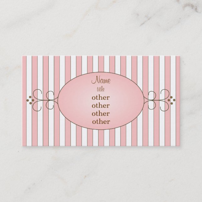 Fancy Cupcake-Remade text fields Business Card (Front)