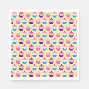 Fancy Cupcakes Birthday  Napkin