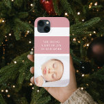 Fancy Cute Baby Photo | Pink & White | Quote  iPhone 13 Case<br><div class="desc">Introducing our "Joyful Moments Collection, " where happiness meets creativity! Celebrate the sheer joy and wonder of life with our stunning Pink Background Baby Photo Quote products. Whether you're shopping for yourself or searching for the perfect gift,  our collection promises to brighten your day and warm your heart.</div>
