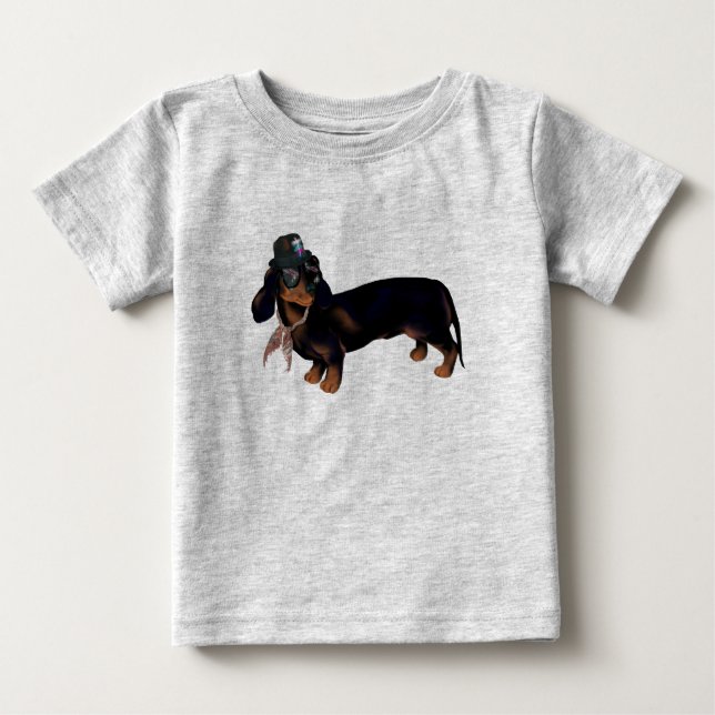 Fancy Dachshund T-Shirt (Front)