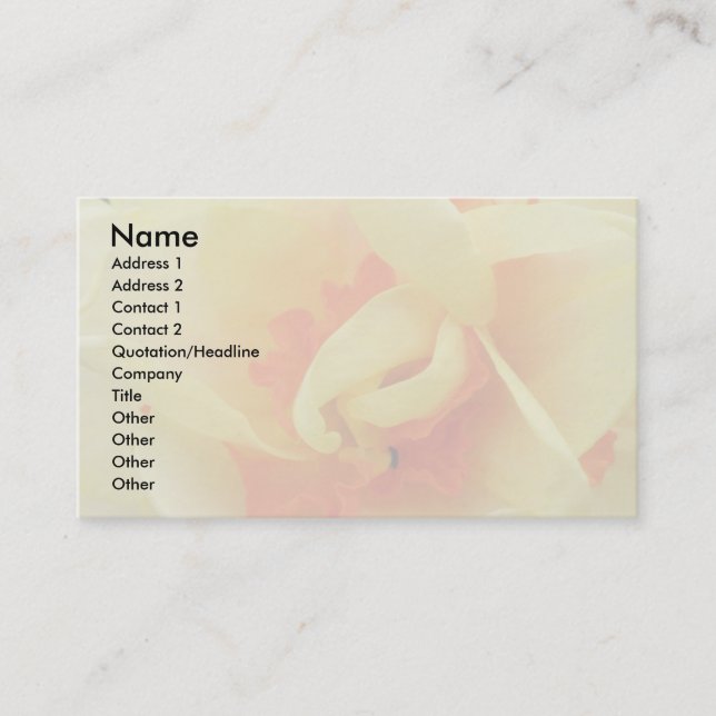 Fancy Daffodil Customisable Business Card (Front)