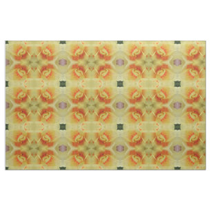 Fancy Daffodil Floral Patterned Craft Fabric